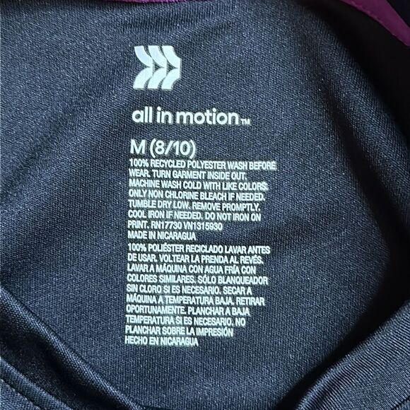 All In Motion athletic tops size 8 to 10 Black  Purple Red Soccer Tank Spring - Picture 4 of 10
